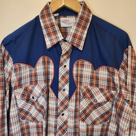 Vintage Kenny Rogers Western Pearl Snap Shirt Mens 17-35 XL USA Rodeo Country - Picture 3 of 12